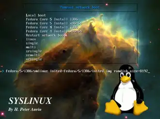 Скриншот программы Syslinux