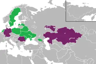Цветная карта стран — участниц «Тюрквидения-2017»
