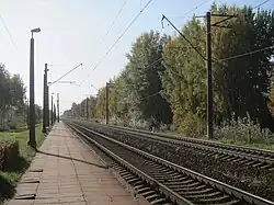 Перрон и пути. Вид в направлении Олайне