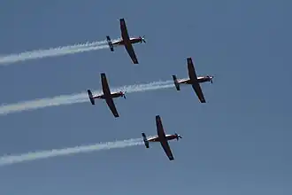 Пилотажная группа в полёте