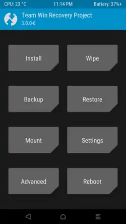 Скриншот программы TWRP teamwin