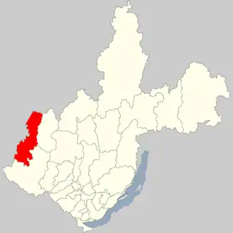 Тайшетский район на карте