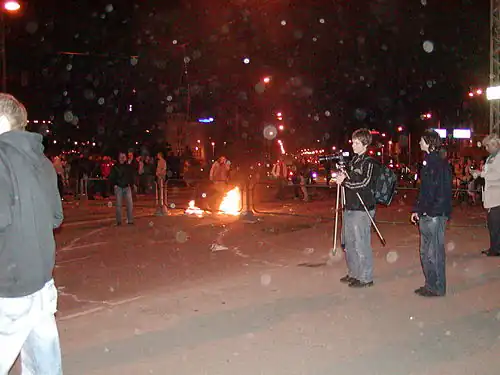 Массовые беспорядки в центре Таллина в ночь на 27 апреля 2007 года