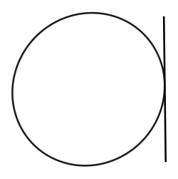 Касание собственной окружности и прямой