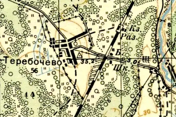 План деревни Теребочево. 1941 год