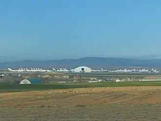Панорамный вид на аэропорт Теруэль в 2016 году, вид с востока