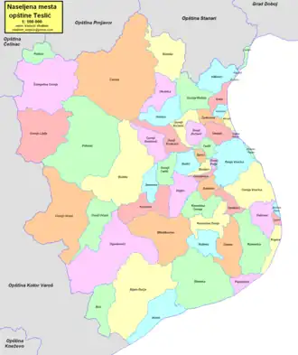 Община Теслич на карте