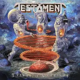 Обложка альбома Testament «Titans of Creation» (2020)