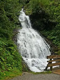 Водопад в устье Тойфельсбаха летом 2014 г