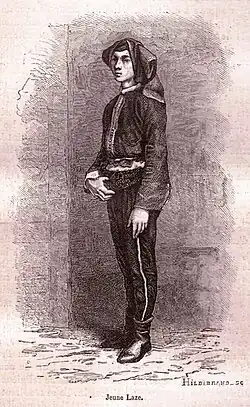 Молодой лаз, гравюра из Le Tour du Monde, основанная на рисунке Теофиля Дейроля, который путешествовал по Турции и Грузии в 1870-х годах.