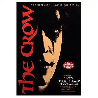 Обложка DVD-сборника с первыми тремя фильмами из серии «Ворон»