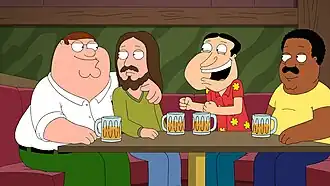 Промокартинка. Питер, Гленн, Кливленд хотят помочь Иисусу лишиться девственности.