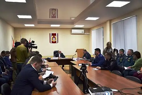 Заседание Комиссии по чрезвычайным ситуациям под руководством губернатора Челябинской области Бориса Дубровского