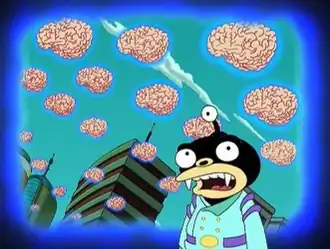 Нибблоанец рассказывает суть заданий для Фрая