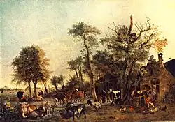 Ферма. 1649. Дерево, масло. Государственный Эрмитаж, Санкт-Петербург