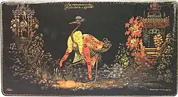 Журавль и цапля. Шкатулка, 1941