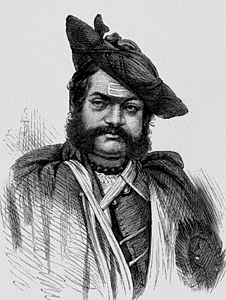 "Махараджа Шиндия из Гвалиора", как показано в Иллюстрированных лондонских новостях, около 1875 года