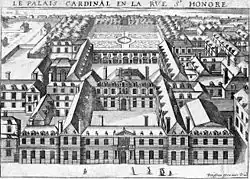 Дворец кардинала Ришельё (le Palais Cardinal), ныне Пале-Рояль. Проект. 1626—1635
