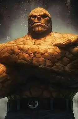 Существо на варианте обложки комикса Fantastic Four vol. 6 #1 (Август, 2018)Художник — Стэнли Лау.