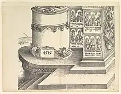 База левой опоры с датой