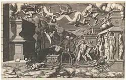 Видение Иезекииля. По оригиналу Дж. Б. Бертано. 1554