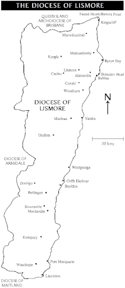 Карта епархии Лисмора