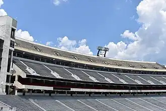 Северные трибуны стадиона, июль 2020