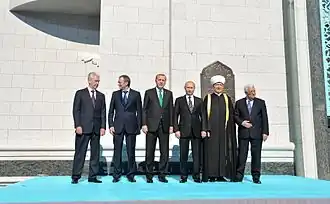 На открытии Московской соборной мечети после реконструкции, 2015 год