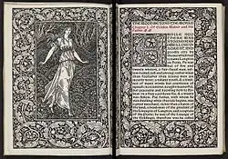 У. Моррис. Лес за пределами мира. Разворот. Келмскотт Пресс, 1894