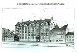 Проект здания школы на Хаймхаузер-штрассе в Мюнхене. 1897