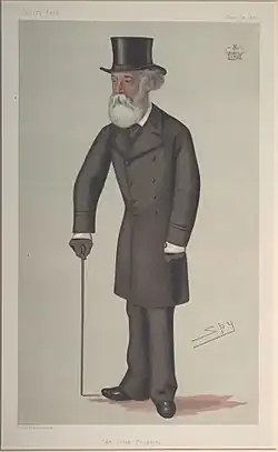 Карикатура на 3-го маркиза Хедфорта в журнале Vanity Fair  1877 год