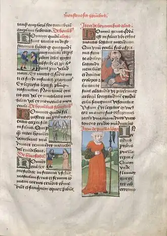 Страницы из рукописного издания De natura rerum (1450—1500)