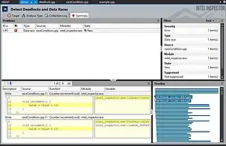 Скриншот программы Intel Parallel Inspector