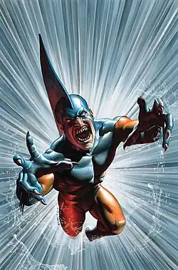 Тигровая акула на обложке комикса Villains for Hire #3 (Февраль 2012)Художник — Родольфо Мильяри.