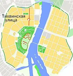 На карте города