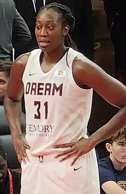 Тина Чарльз в игре за «Атланта Дрим» против «Индиана Фивер» (13 июня 2024 года)