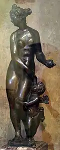 Венера и купидон. 1590—1600. Бронза. Музей старого флорентийского дома, Палаццо Даванцати, Флоренция