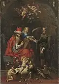 Захария нарекает младенца Иоанном. Из Баварского государственного собрания картин