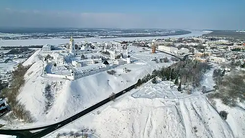 Тобольский кремль и сад Ермака зимой