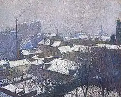 Парижские крыши под снегом, ок. 1910