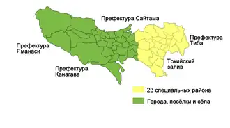 Карта префектуры Токио