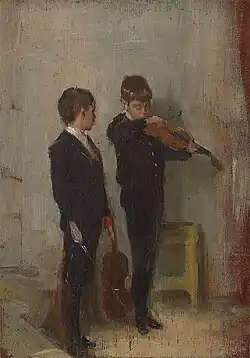 Том Робертс, The violin lesson