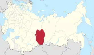 Томская губерния на карте