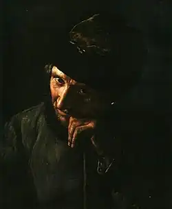 Ямщик, опирающийся на кнутовище. 1820-е