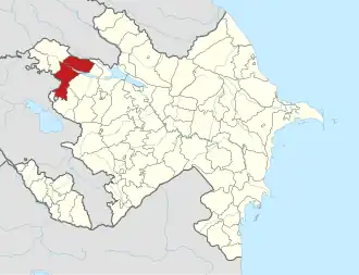 Товузский район на карте