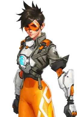 Рекламный постер Overwatch 2 с изображением Трейсер