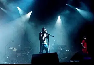 Tricky во время выступления на музыкальном фестивале Traffic festival, 2008