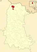 Расположение муниципалитета на карте провинции
