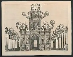 Триумфальная арка к торжественному прибытию Альбрехта и Изабеллы в Антверпен в 1599 году. 1602. Офорт