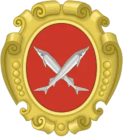 Герб Царицынского драгунского полка,герб Царицына(1729—1854 годы)